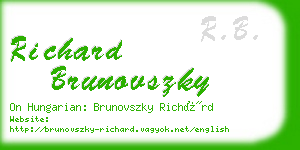 richard brunovszky business card